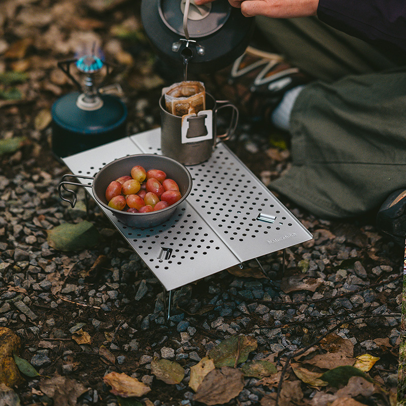 Naturehike ultraľahký skladací stolík X01 MINI - 300g - čierny